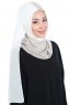 Ylva - Hijab Chiffon Pratique Crème & Taupe