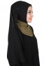 Ylva - Hijab Chiffon Pratique Kaki & Noir