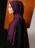 Zahra - Hijab En Crêpe Violet - Mirach