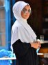 Zahra Offwhite Crepe Hijab Mirach 110025a