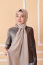 Zahra - Hijab En Crêpe Taupe - Mirach