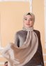 Zahra - Hijab En Crêpe Taupe - Mirach