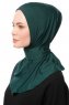 Zeliha - Hijab Pratique Viscose Vert Foncé