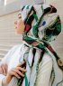 Zerline - Hijab à Motifs Vert - Sal Evi