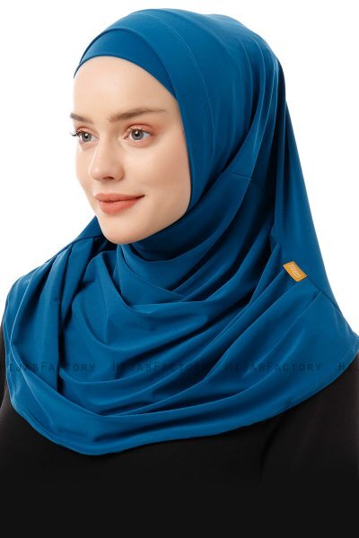 Esma - Hijab Amira Bleu Pétrole - Firdevs