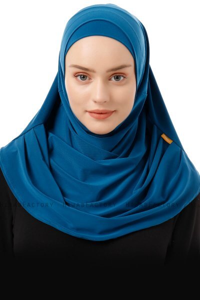 Esma - Hijab Amira Bleu Pétrole - Firdevs