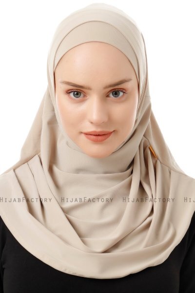 Esma - Hijab Amira Beige Clair - Firdevs