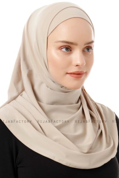 Esma - Hijab Amira Beige Clair - Firdevs