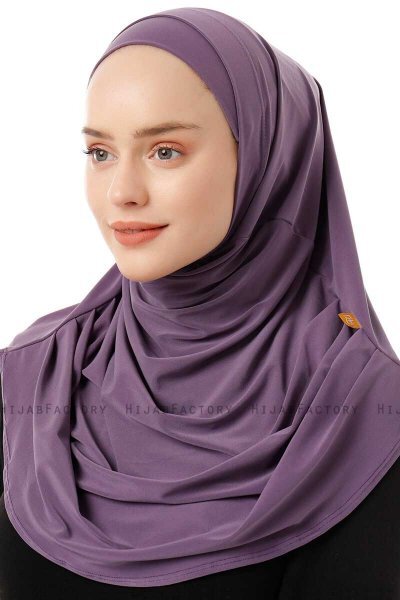 Esma - Hijab Amira Violet Foncé - Firdevs