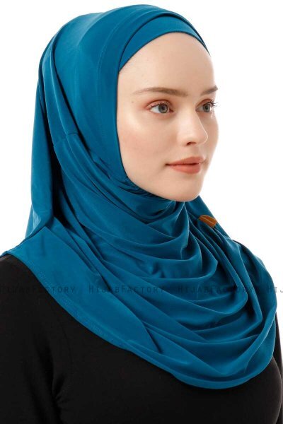 Esma - Hijab Amira Vert Pétrole - Firdevs