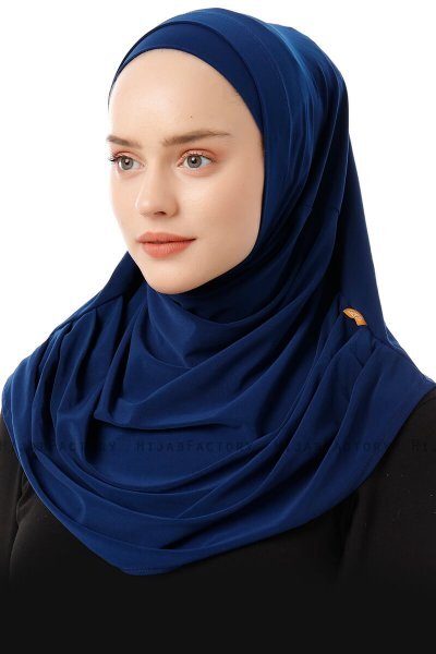 Esma - Hijab Amira Bleu Marin Clair - Firdevs