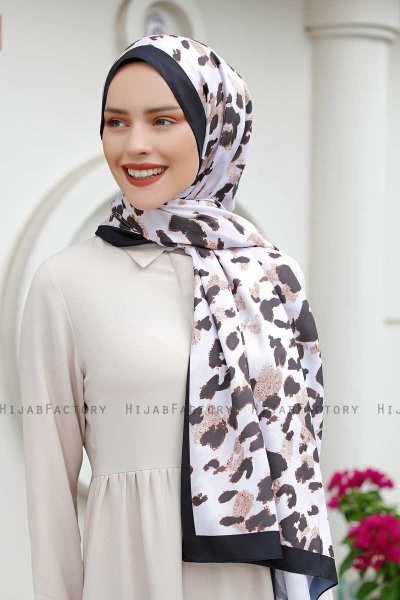 Hijab Twill à Motifs Leopard - Sal Evi