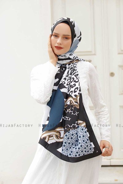 Hijab Twill à Motifs Chaîne - Sal Evi