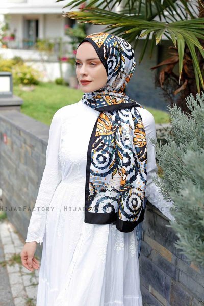 Hijab Twill à Motifs Palmier - Sal Evi