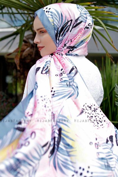 Hijab Twill à Motifs Pink Breeze - Sal Evi