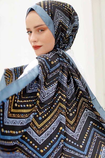 Hijab Twill à Motifs Ethnic - Sal Evi