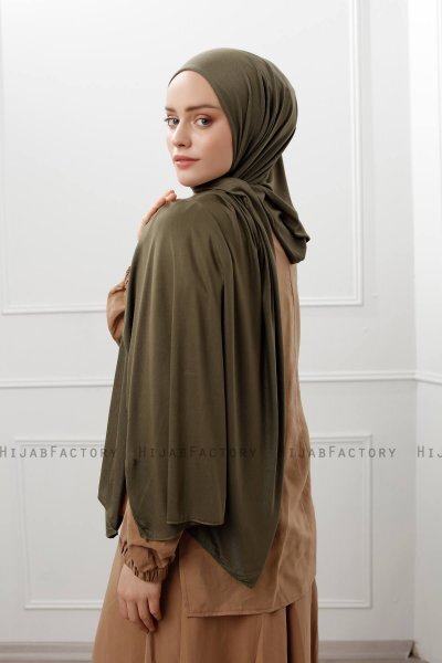 Sibel - Hijab Jersey Khaki