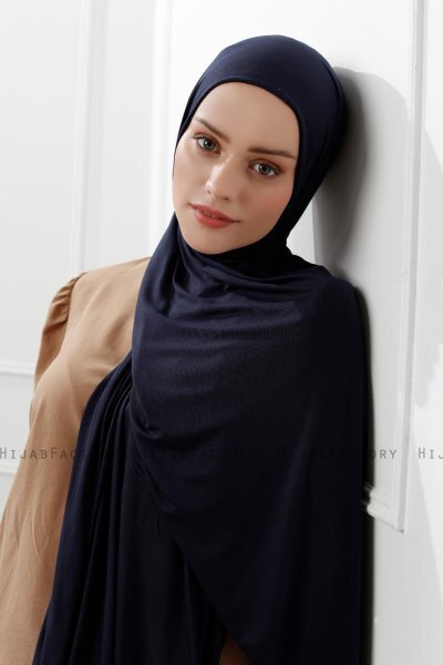 Sibel - Hijab Jersey Bleu Marin Foncé