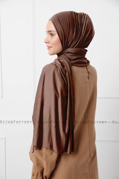 Sibel - Hijab Jersey Marron Foncé