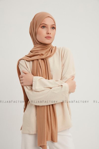 Sibel - Hijab Jersey Marron Clair
