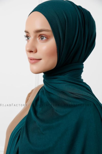 Sibel - Hijab Jersey Vert Foncé
