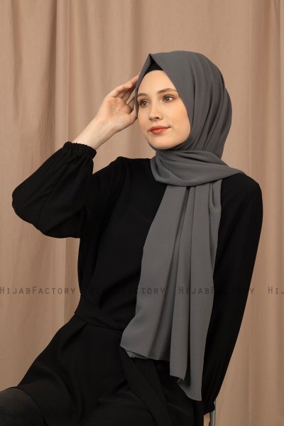 Yildiz - Hijab Crepe Chiffon Gris