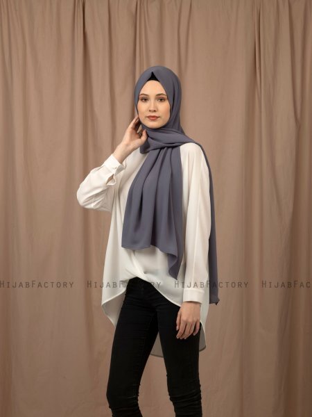Yildiz - Hijab Crepe Chiffon Anthracite