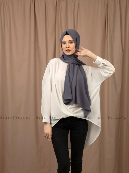 Yildiz - Hijab Crepe Chiffon Anthracite