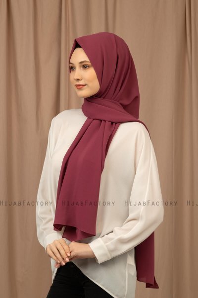 Yildiz - Hijab Crepe Chiffon Prune