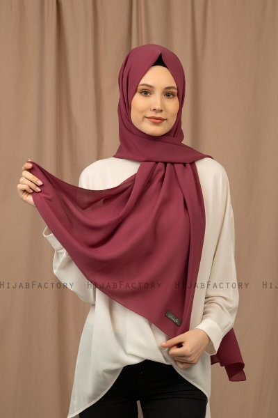 Yildiz - Hijab Crepe Chiffon Prune