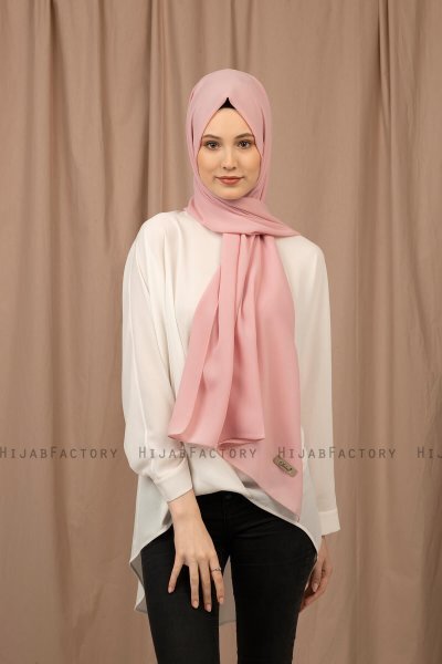 Yildiz - Hijab Crepe Chiffon Vieux Rose