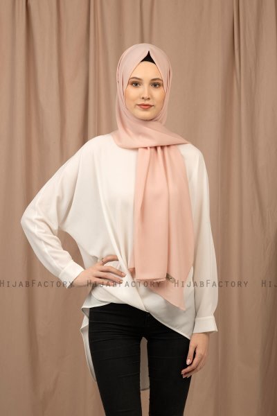 Yildiz - Hijab Crepe Chiffon Saumon