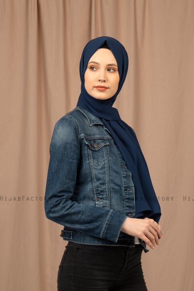 Yildiz - Hijab Crepe Chiffon Bleu Marin