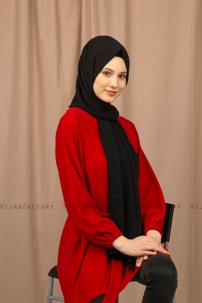 Yildiz - Hijab Crepe Chiffon Noir
