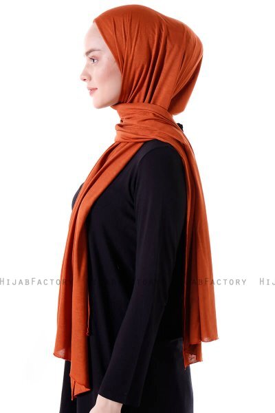 Seda - Hijab Jersey Rouge Brique - Ecardin