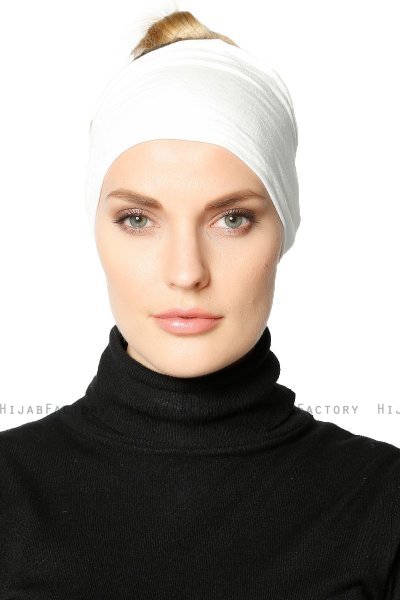 Cemre - Bandana Bonnet Crème