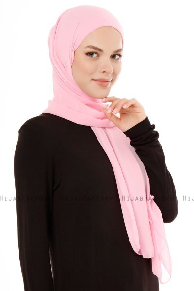 Derya - Hijab Pratique Chiffon Rose