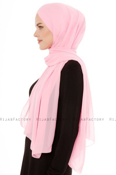 Derya - Hijab Pratique Chiffon Rose