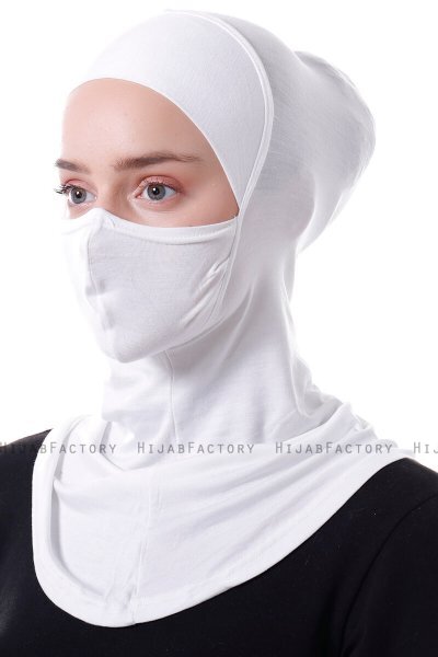 Damla - Bonnet Masque Ninja Hijab Crème