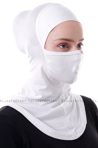 Damla - Bonnet Masque Ninja Hijab Crème