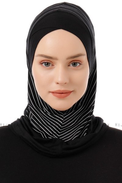 Babe Cross - Hijab Al Amira One-Piece Noir & Blanc