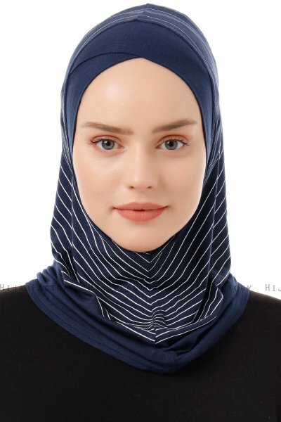 Babe Cross - Hijab Al Amira One-Piece Bleu Marin