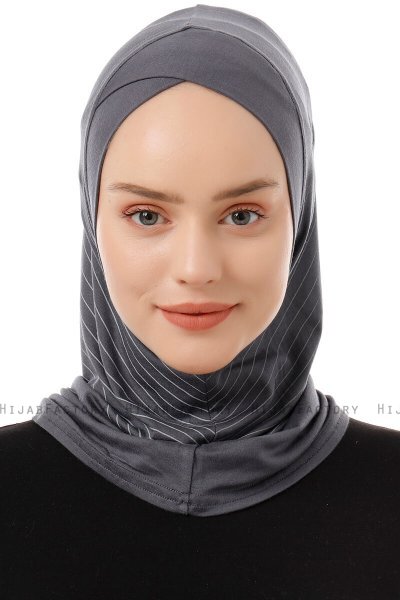 Babe Cross - Hijab Al Amira One-Piece Gris Foncé