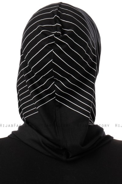 Babe Plain - Hijab Al Amira One-Piece Noir & Blanc