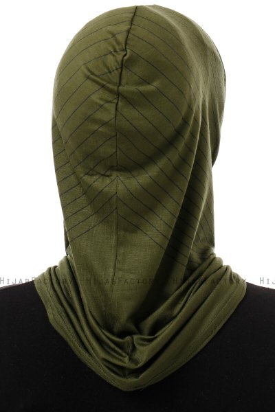 Babe Plain - Hijab Al Amira One-Piece Kaki