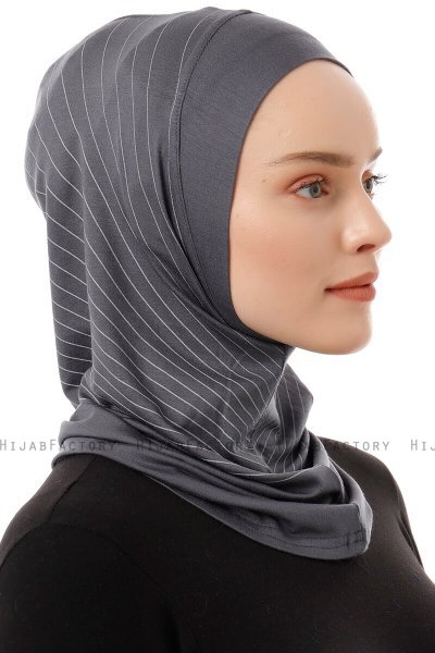 Babe Plain - Hijab Al Amira One-Piece Gris Foncé