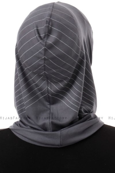 Babe Plain - Hijab Al Amira One-Piece Gris Foncé