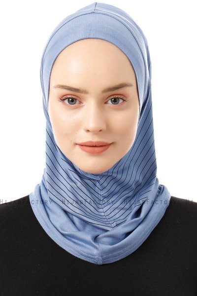 Babe Plain - Hijab Al Amira One-Piece Indigo