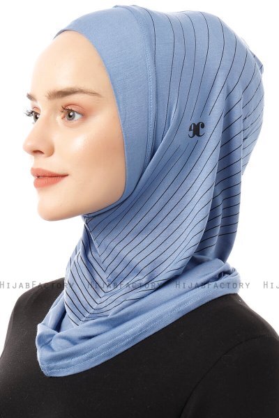 Babe Plain - Hijab Al Amira One-Piece Indigo