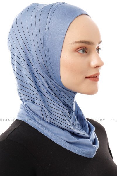 Babe Plain - Hijab Al Amira One-Piece Indigo